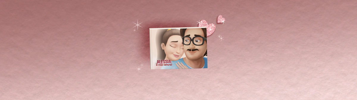 Regala al tuo o alla tua partner un libro d'amore romantico e sincero. Con le sue illustrazioni dettagliate, questo libro personalizzato mette in risalto le qualità dell'amore della tua vita.