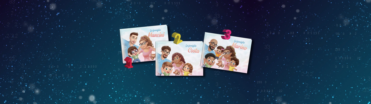 È sempre bello passare del tempo in famiglia e potrete renderlo ancora più speciale con il nostro NUOVO libro personalizzato per tutta la famiglia che vi permette di scegliere tra 3 versioni: Mamma + papà + 1 , 2, o anche 3 bambini!