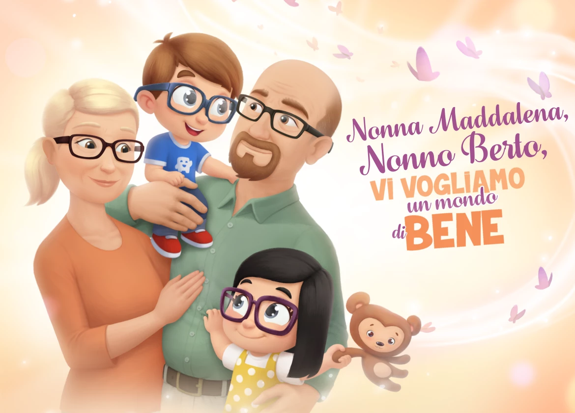 Nonno Berto, Nonna Maddalena, vi vogliamo un mondo di bene