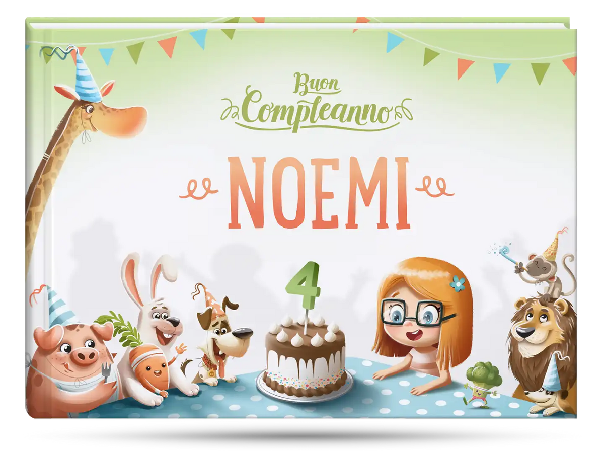 Questo è il miglior regalo per un bambino di 4 anni: un libro di compleanno personalizzato.