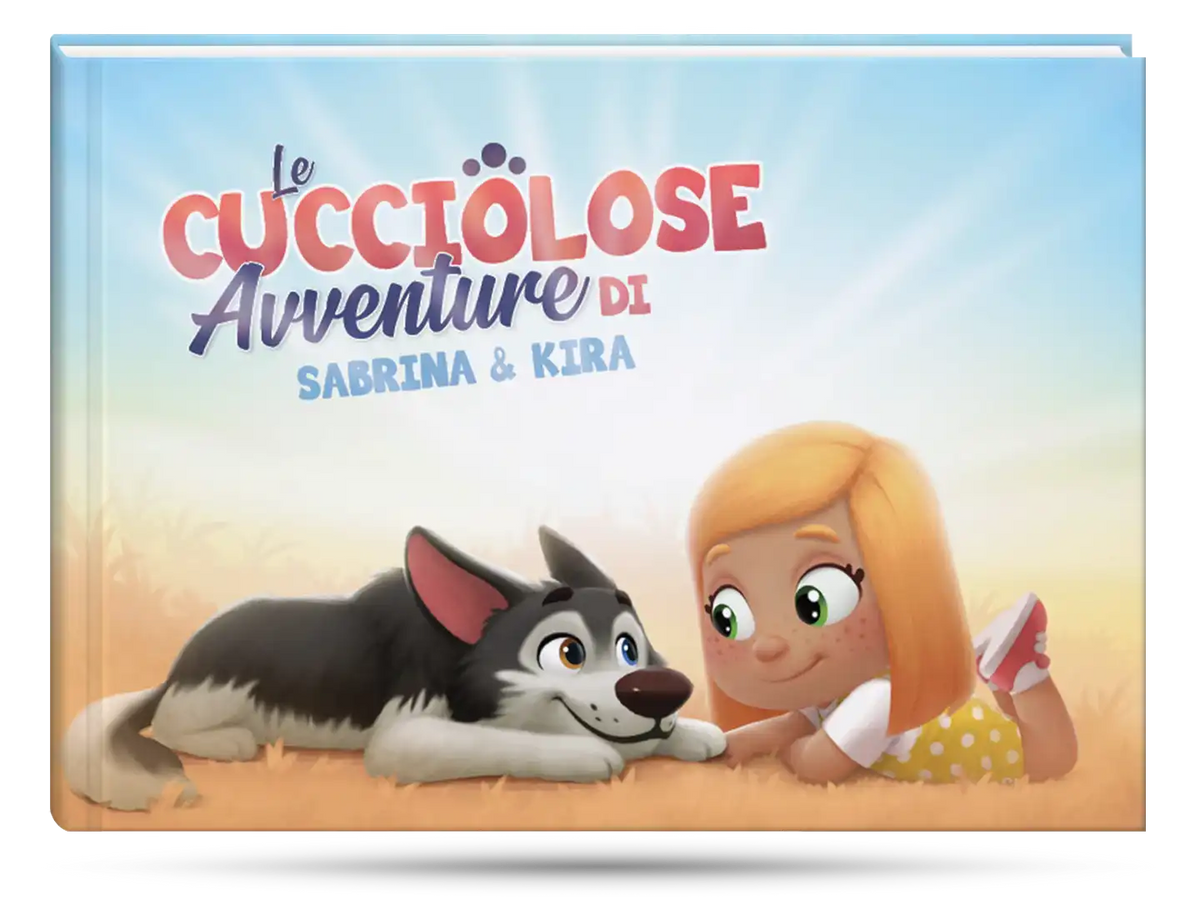 Copertina del libro personalizzato per animali e bambini.