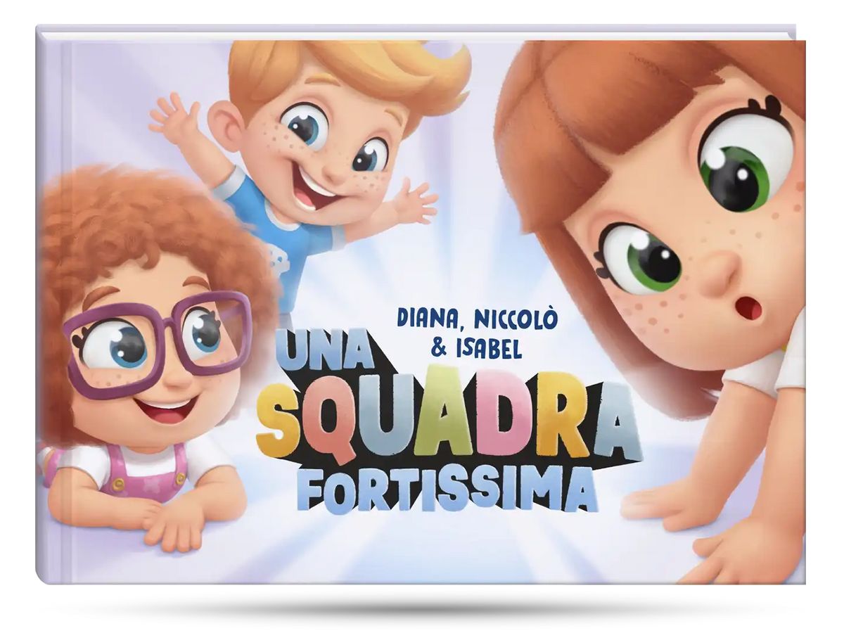Libro personalizzato per tre fratelli o sorelle.
