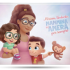 La copertina del nostro libro più venduto per mamme e i loro due bambini, che è il miglior regalo per un anniversario.