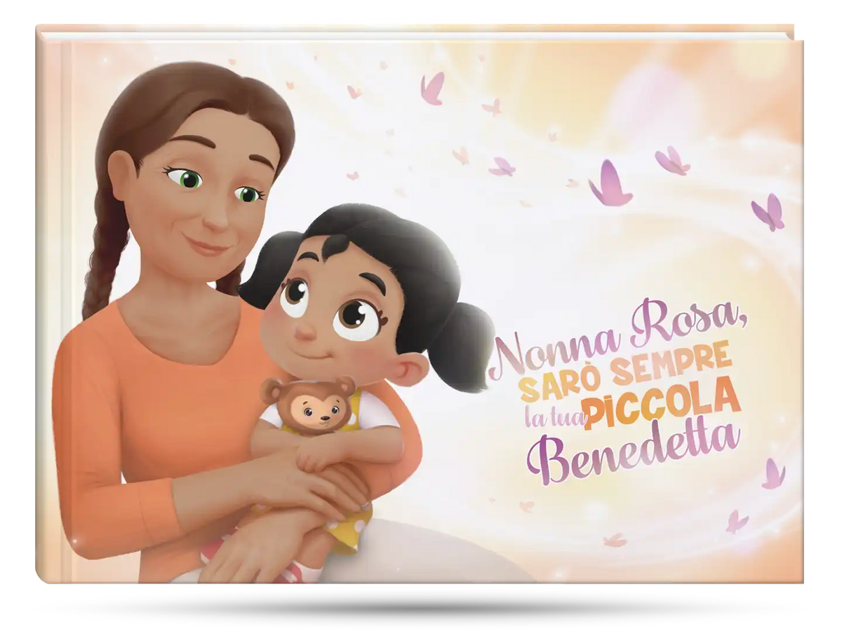 Questo e la copertina del libro personalizzato per Nonna e la sua nipote.
