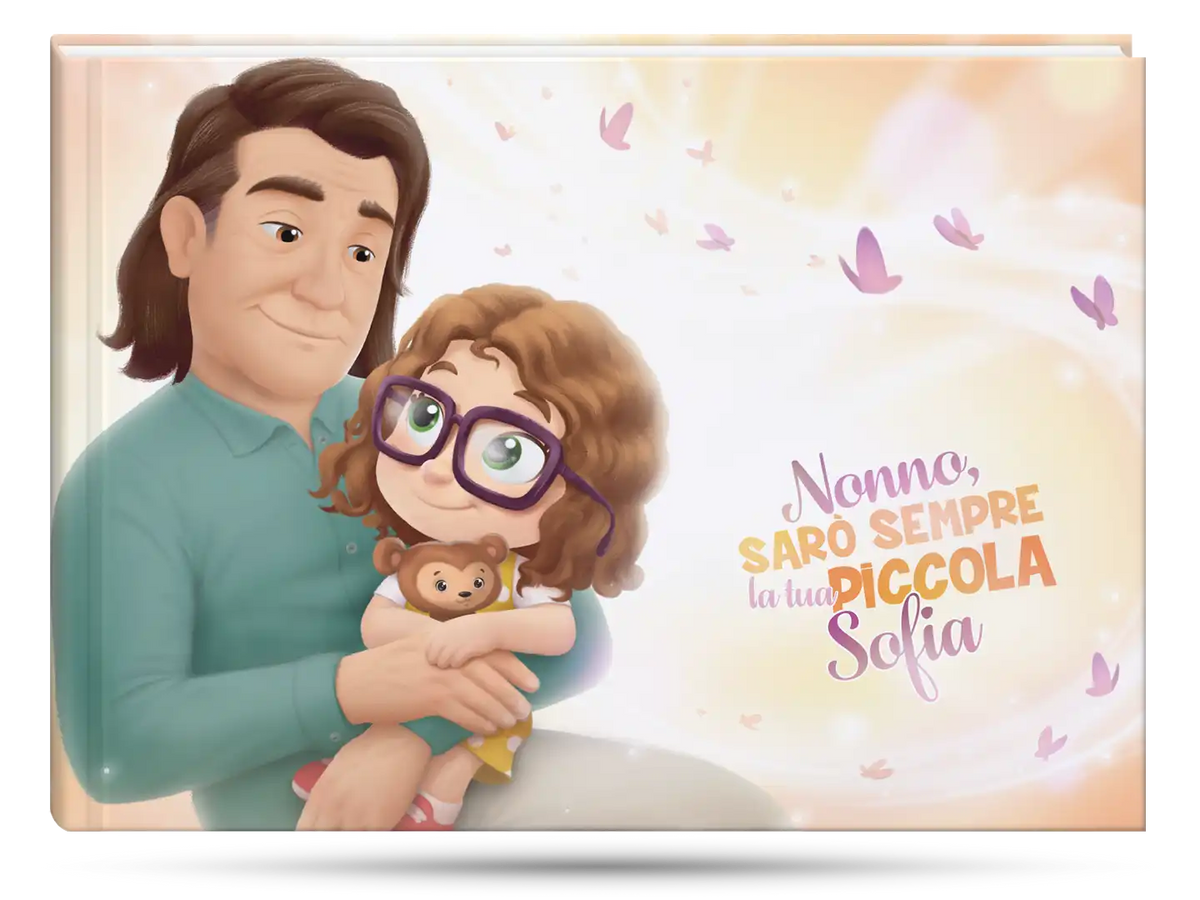 Copertina del libro personalizzato per Nonno e la sua piccola nipote.