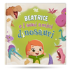 Copertina del libro per bambini con dinosauri.