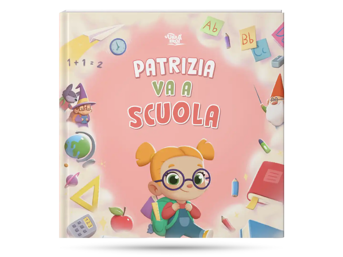 Libro personalizzato sul tema della scuola.