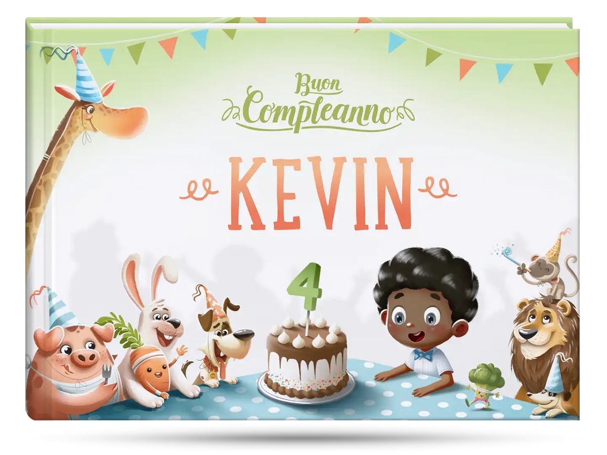 Un regalo di compleanno personalizzato per un bambino di 4 anni è anche un libro personalizzato.
