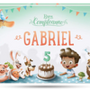 Un adorabile libro di compleanno personalizzato per un bambino di 5 anni.