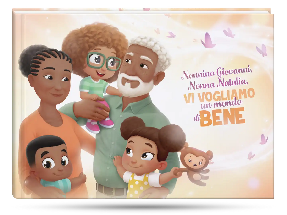 Copertina rigida o morbida del libro personalizzato per nonni.