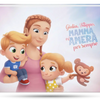 La copertina del nostro libro più venduto per mamme e i loro due bambini, che è il miglior regalo per un anniversario.