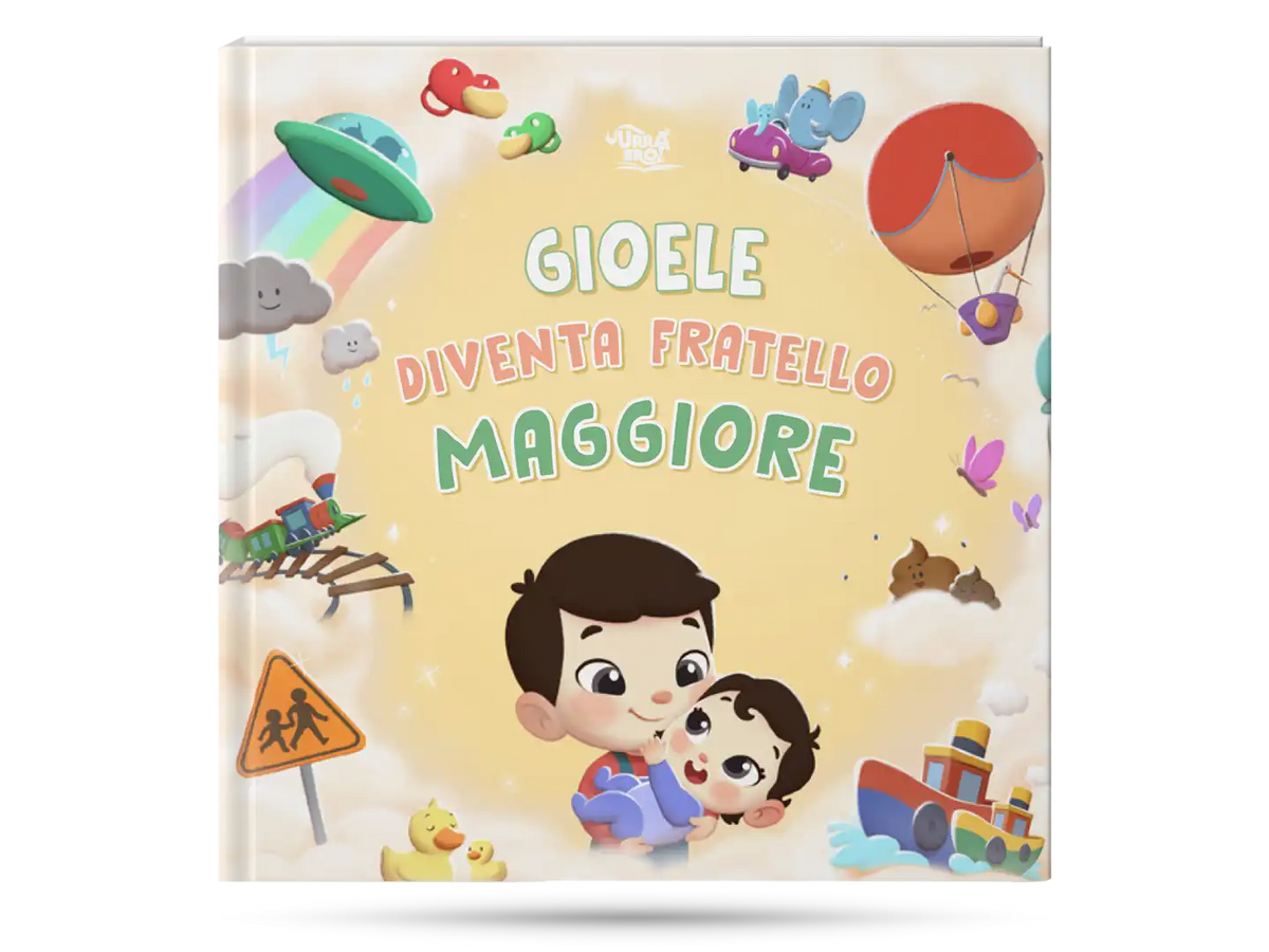 Copertina del libro personalizzato per fratello maggiore.