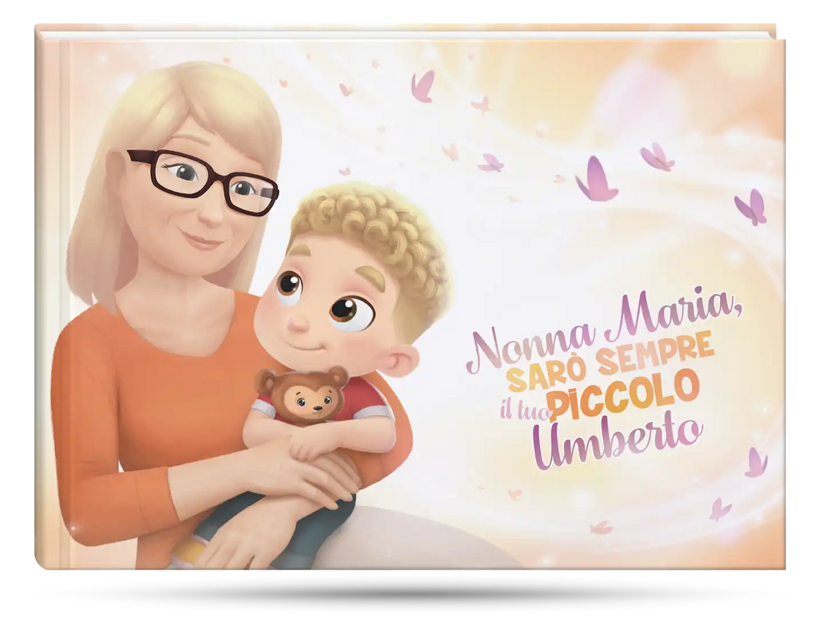 Con Urra Eroi, puoi creare il tuo libro personalizzato per una nonna e il suo nipote.