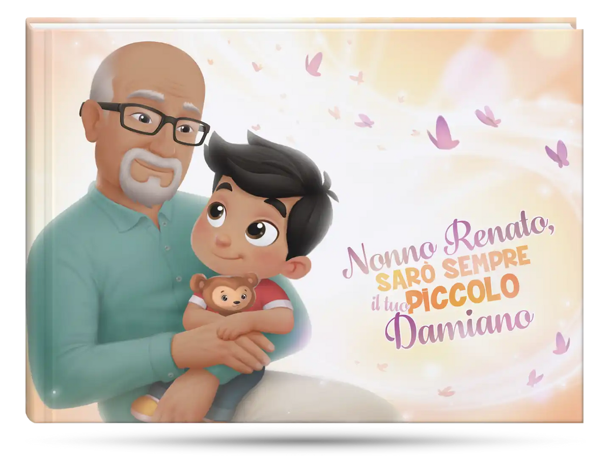 Questo e la copertina del libro da personalizzare Urra Eroi, per Nonno e un nipote.