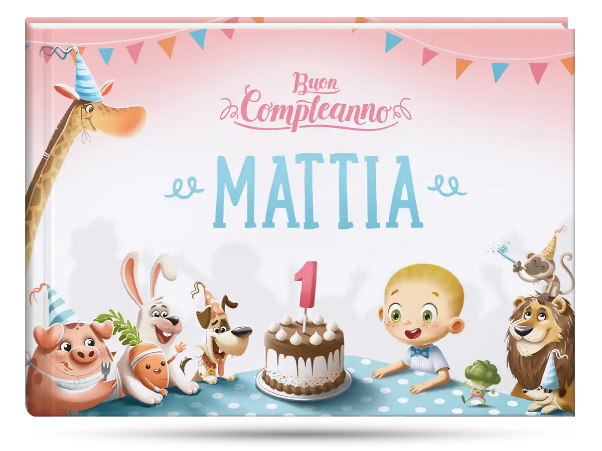 Tutti i nostri libri di compleanno personalizzati, perfetti per celebrare il primo compleanno di un bambino.