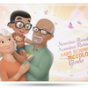 Copertina rigida del libro personalizzato per Nonno, Nonna e un bambino.