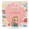 Copertina del libro educativo della collezione Mini Eroi, sul tema de la scuola.