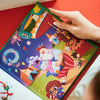Un'illustrazione dal libro di Natale di Urrá Eroi presenta un personaggio personalizzato 
