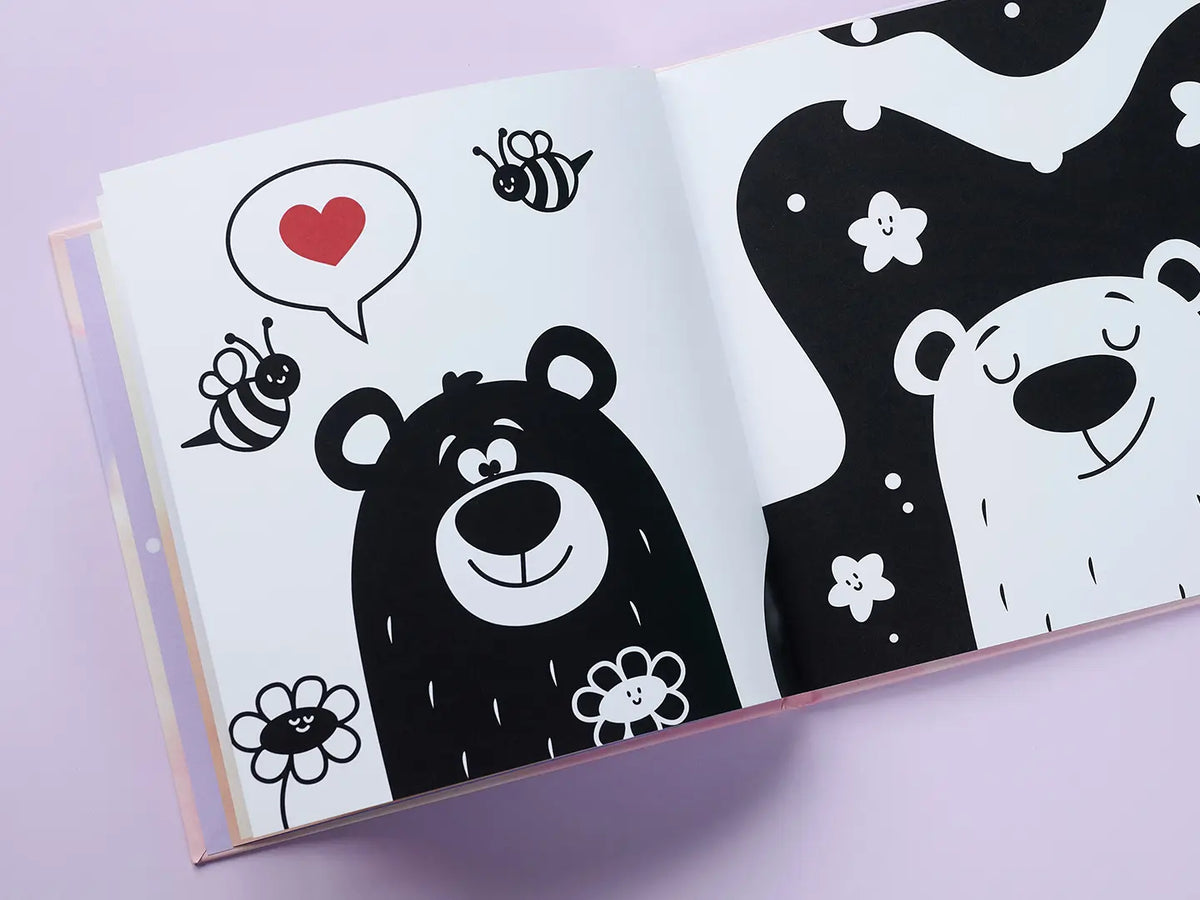 Contrasti nelle illustrazione sono presenti nel miglior libro per neonati.