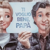 Una figlia con Papa giocando con il miglior libro personalizzato della festa del Papa.