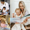 Le mamme si divertono a leggere il loro libro personalizzato di Urrà Eroi con i piccoli.