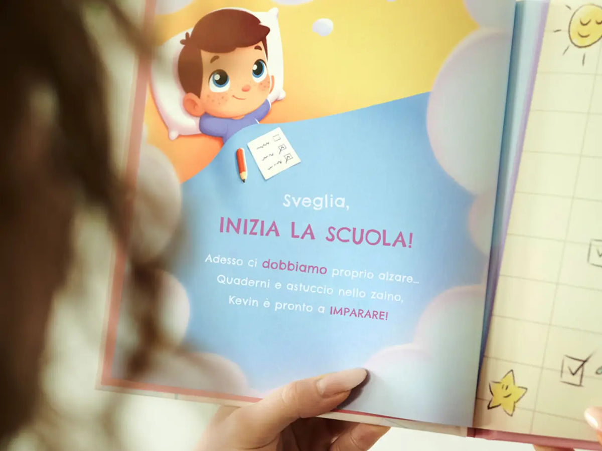 Iniziare la scuola con un libro personalizzato Mini Eroi e molto facile.
