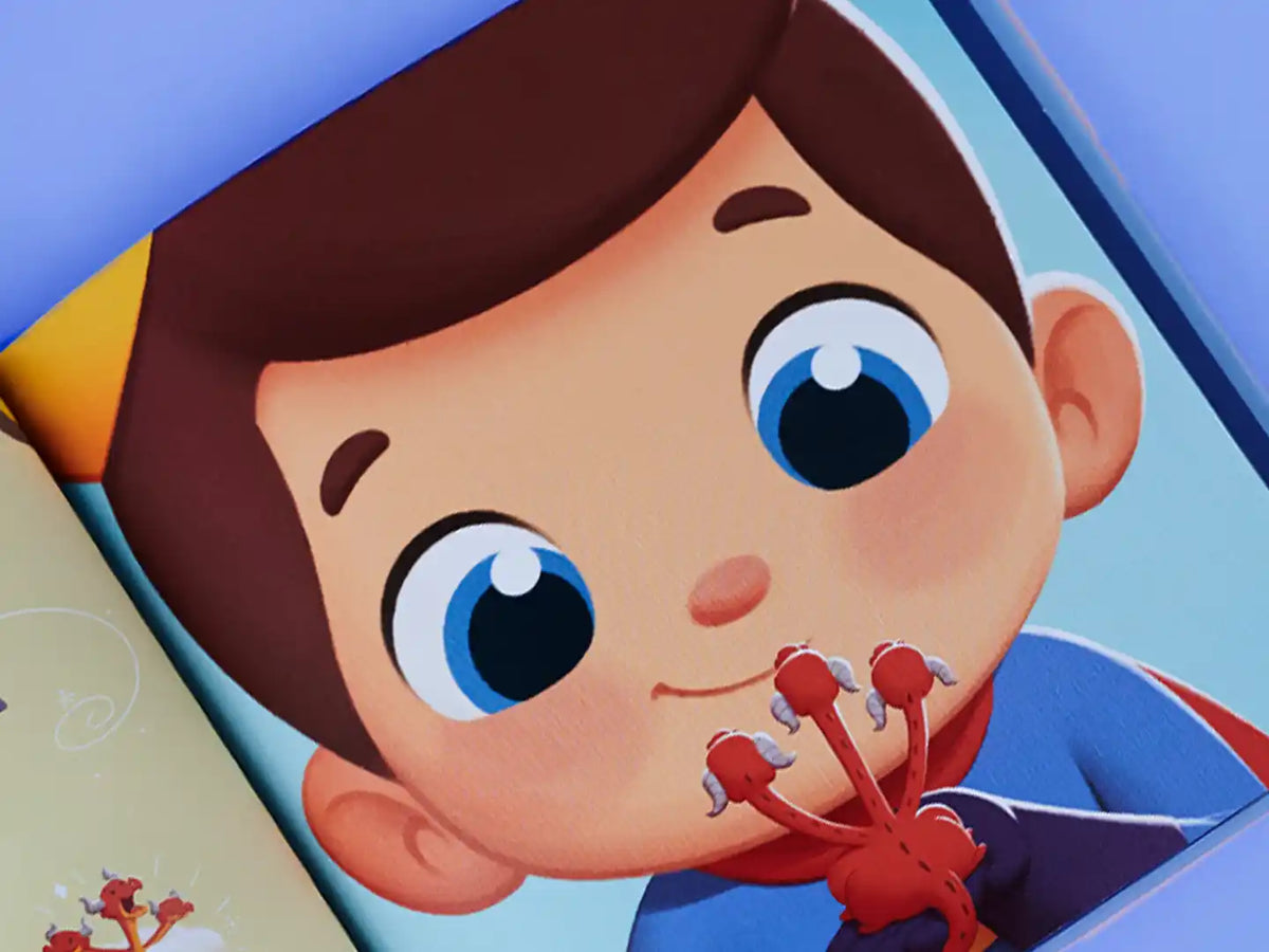 Un drago feroce attende il vostro bambino in questa storia personalizzata.