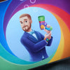 Illustrazione colorata di papà nei panni di James Bond dal nostro libro personalizzato per papà – un regalo perfetto per la Festa del Papà o per Natale.