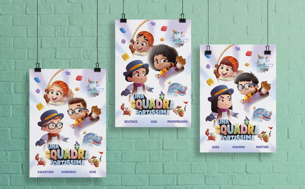 Poster personalizzato e gratuito per tre fratelli