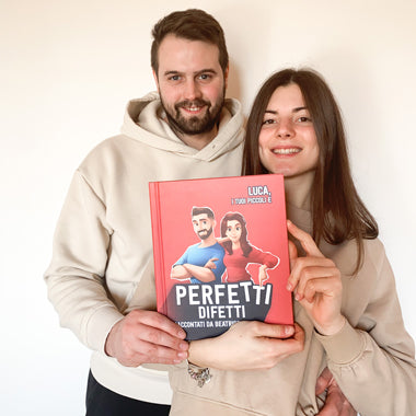 Per San Valentino regalategli il carinissimo libro personalizzato "Perfetti difetti" di Urrà Eroi.