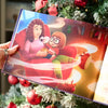 Una simpatica illustrazione tratta da un libro personalizzato per il primo Natale per la mamma e il suo piccolo.