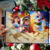Un'illustrazione vivace da un libro di Natale personalizzato.