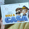 La copertina del nuovo libro personalizzato da solo in casa per fratelli, un ottimo regalo di compleanno.