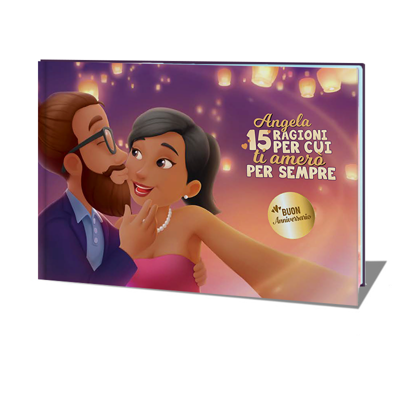 Il miglior regalo per la fidanzata o la moglie per festeggiare l'anniversario - libro d'amore personalizzato per le coppie