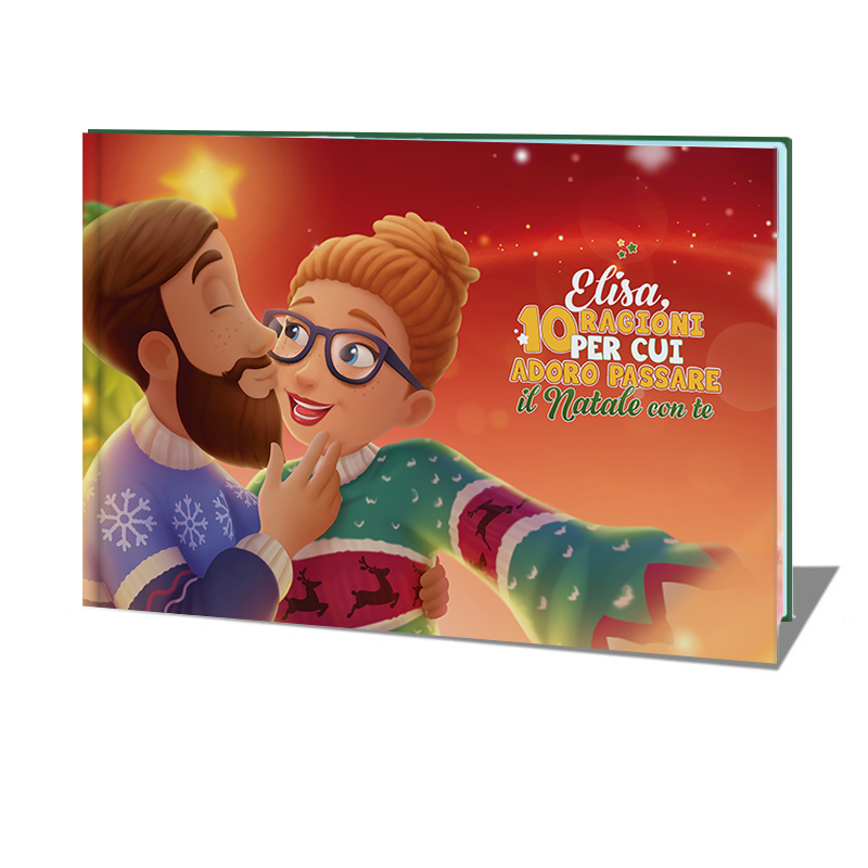 Il miglior regalo di Natale per le coppie con questo libro d'amore personalizzato.