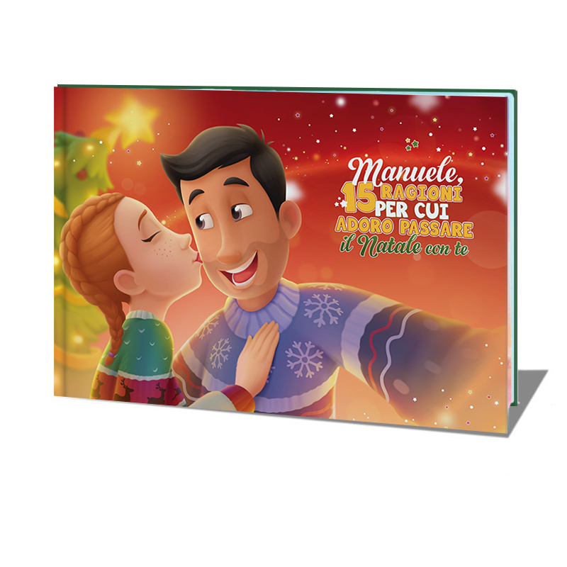 Un libro di Natale personalizzato di alta qualità per le coppie, perfetto per dire "ti amo".