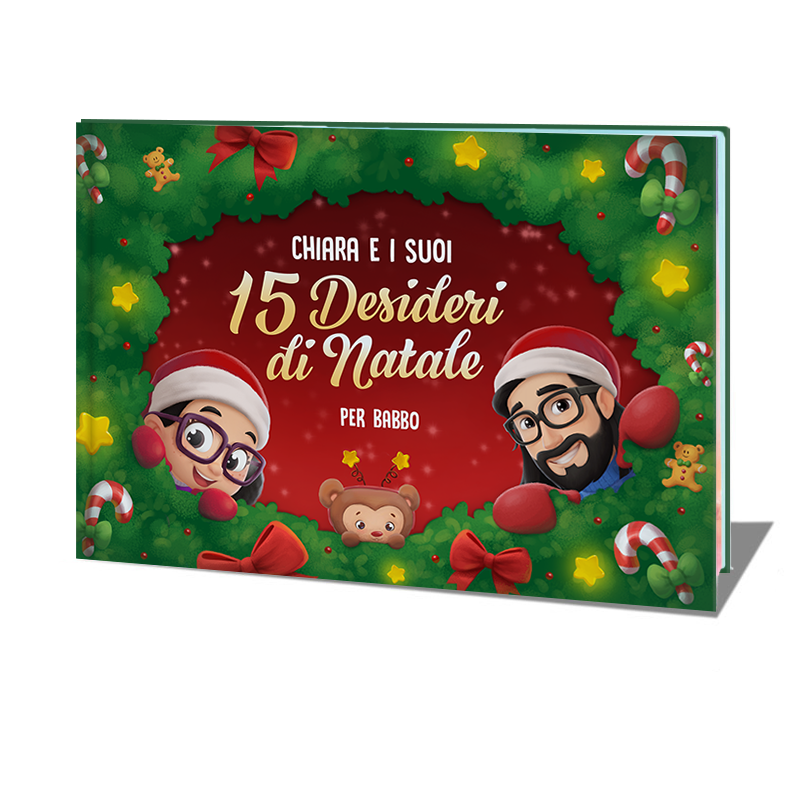 Un libro di Natale personalizzato per papà e bambino. Un bel regalo di Natale.