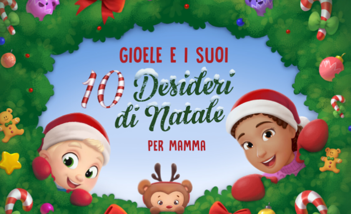 La copertina del regalo di Natale personalizzato per mamma e bambino